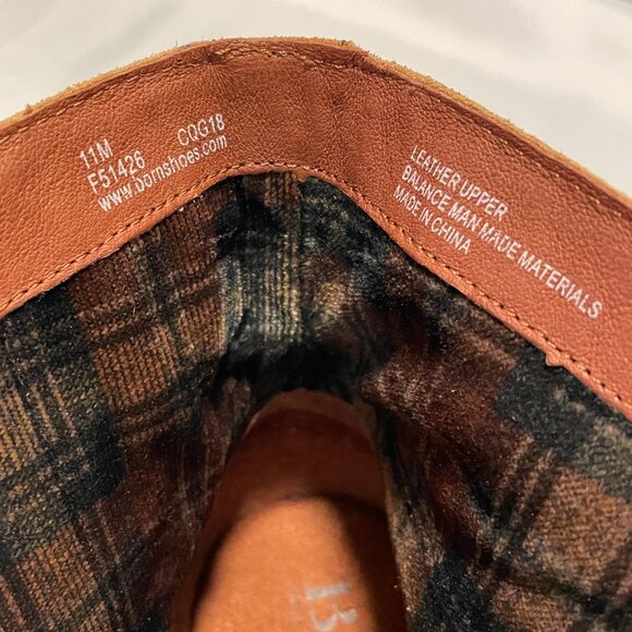 (NEW) BORN Distressed Suede Side Zip Lace Up Ankle Boot, Brown Rust - 11 M - Picture 5 of 15